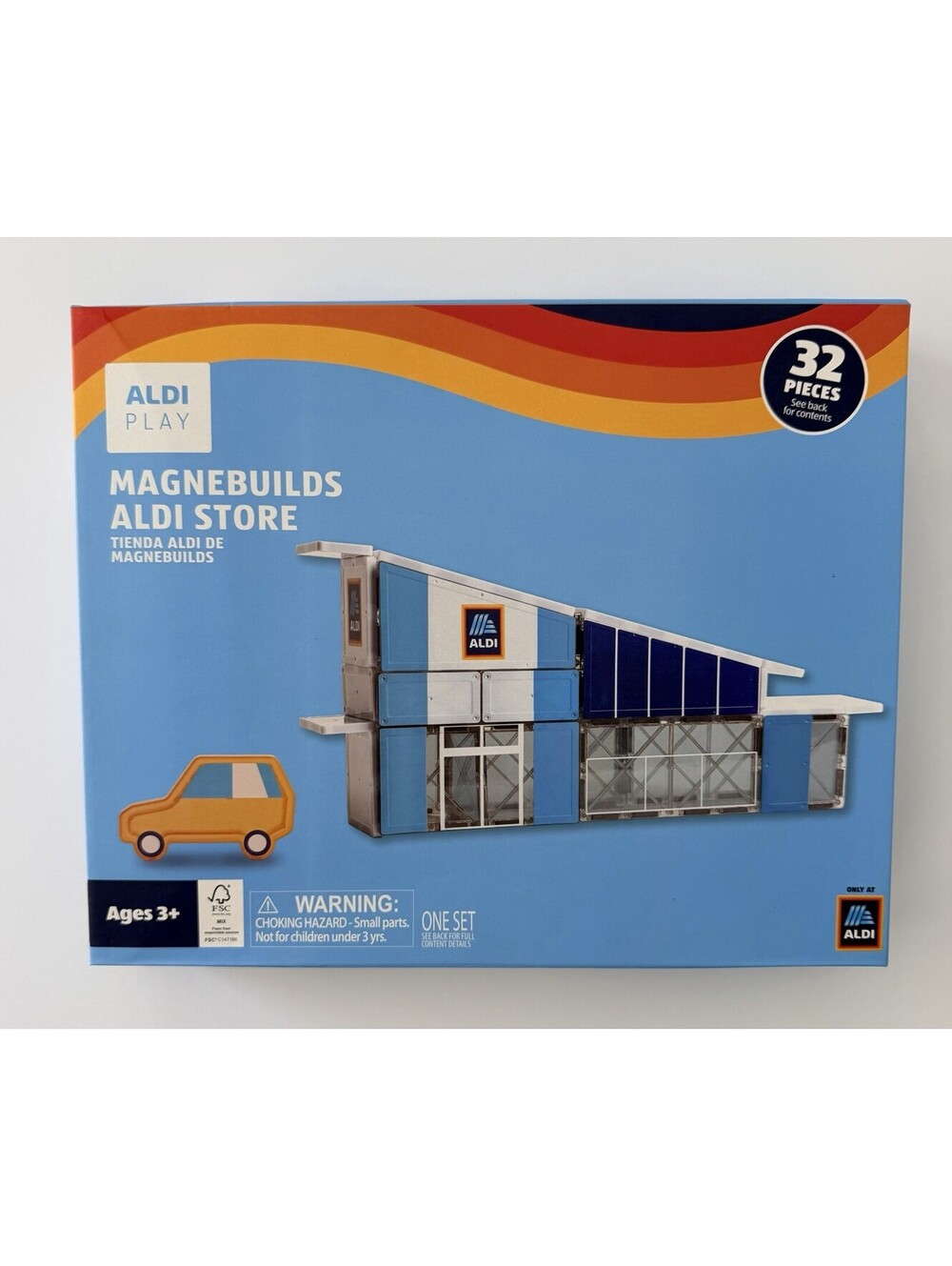 ALDI Play Magnebuilds ALDI Store 32 Pieces Magnetic Building Set New